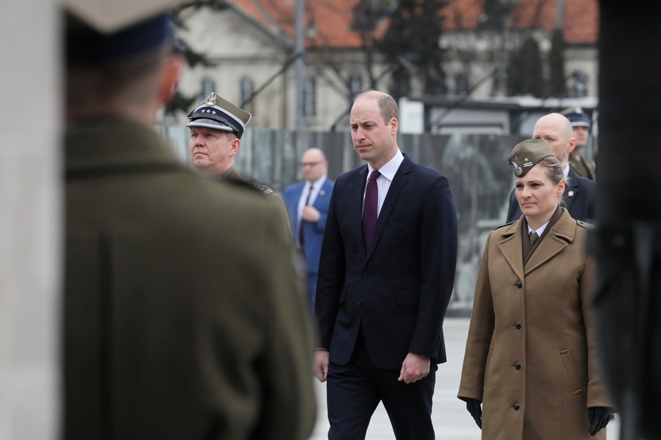 Książę William złożył kwiaty na Grobie Nieznanego Żołnierza