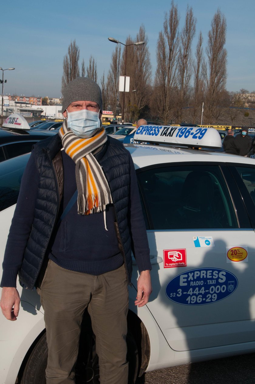 Protest taksówkarzy w największych miastach Polski