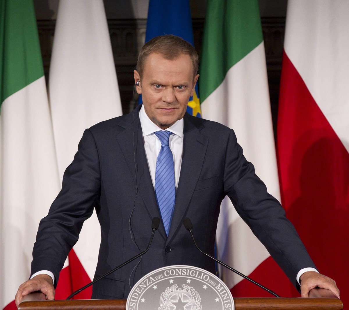Premier Donald Tusk we Włoszech