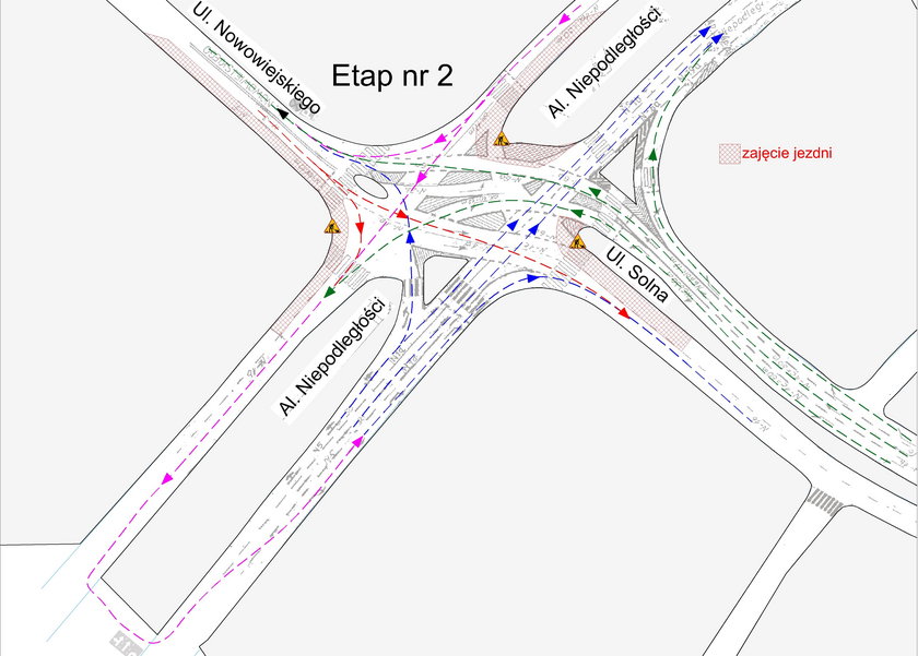 Dzisiaj rusza drugi etap prac na skrzyżowaniu Niepodległości/Solna