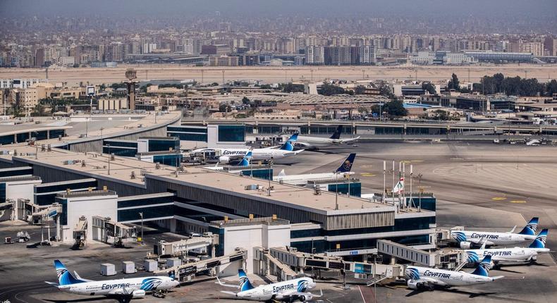Cairo International Airport (pictured) to to Jeddah, Saudi Arabia was the world's busiest international route during the last year.AMIR MAKAR / Contributor / Getty Images