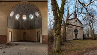 Opuszczony kościół ewangelicki w Starych Prażuchach koło Kalisza