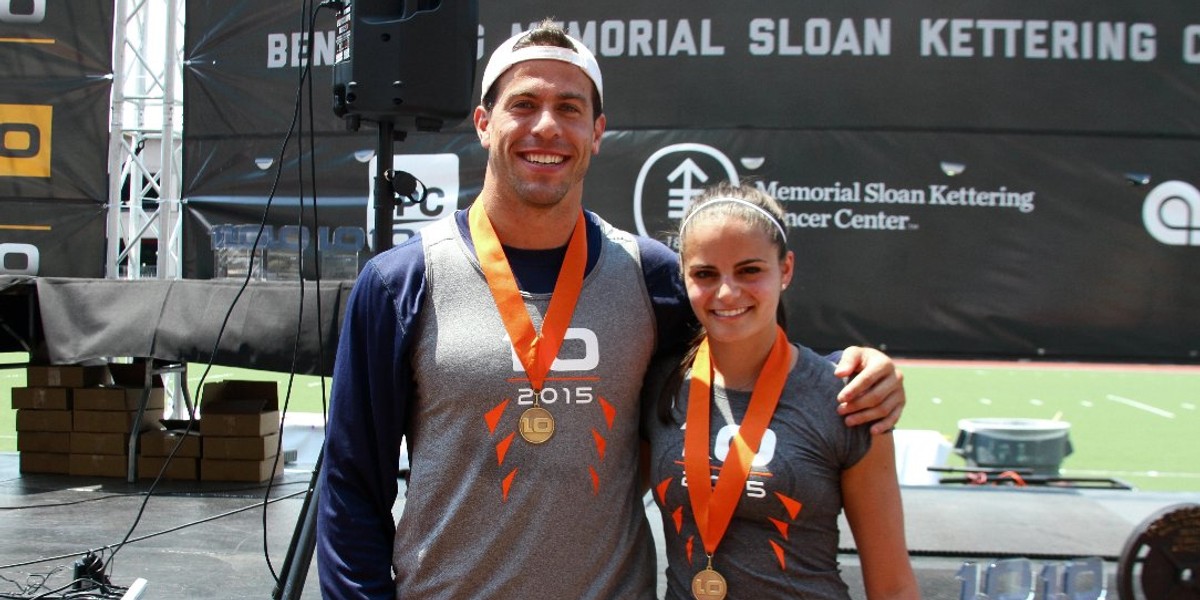 Laura and Mark at last year's Decathlon