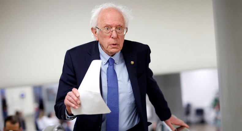 Sen. Bernie Sanders at the Capitol last month.Kevin Dietsch/Getty Images