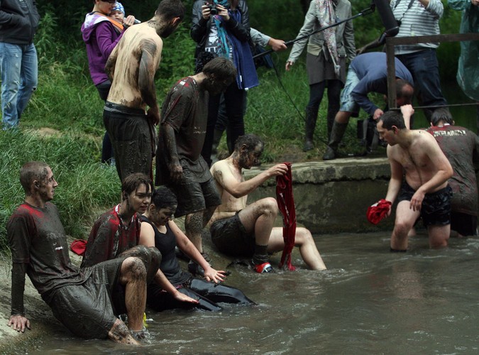 Wspólna kąpiel obu drużyn