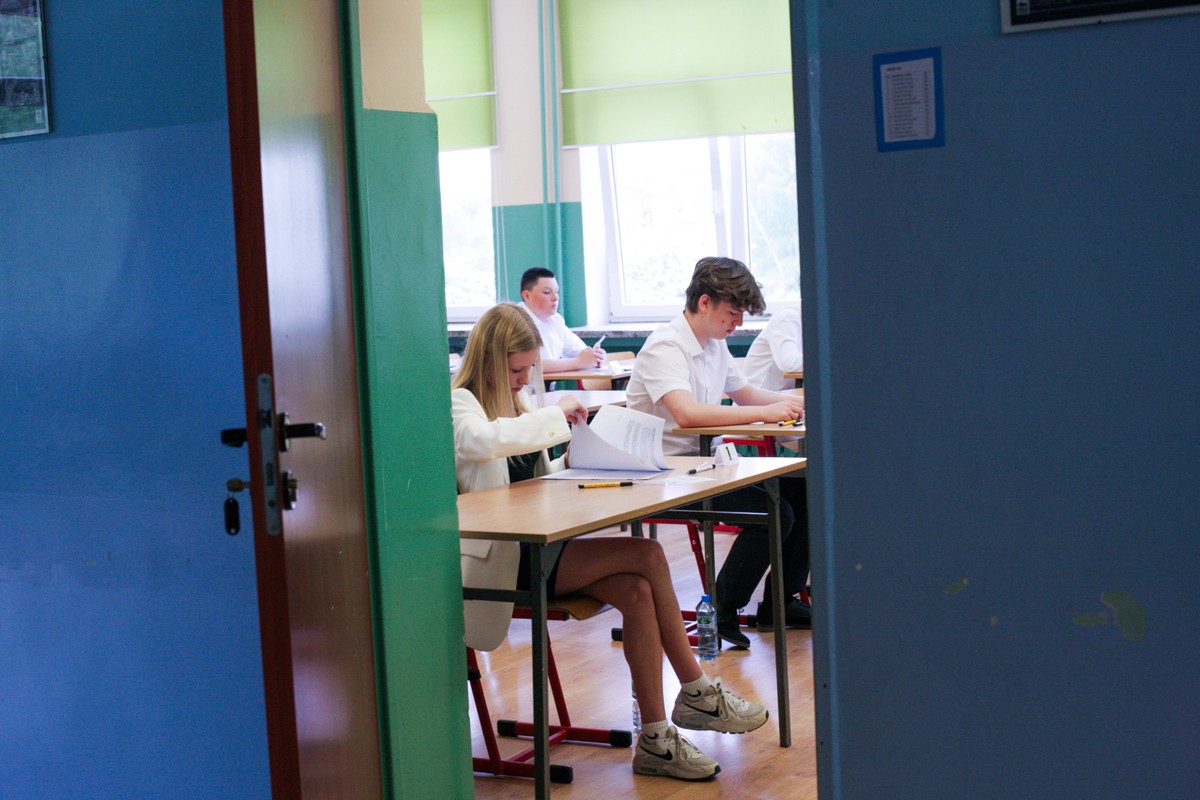 Uczniowie przed egzaminem ósmoklasisty w Gorzowie Wielkopolskim
