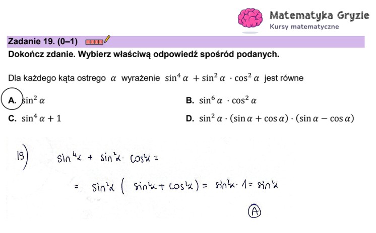 Arkusz CKE i odpowiedzi. Matematyka, poziom podstawowy formuła 2023 - zadanie 19