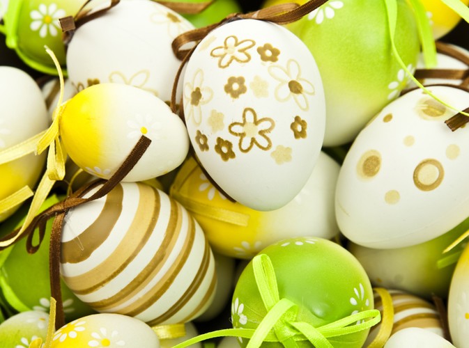 Wielkanocne pisanki w zieleni