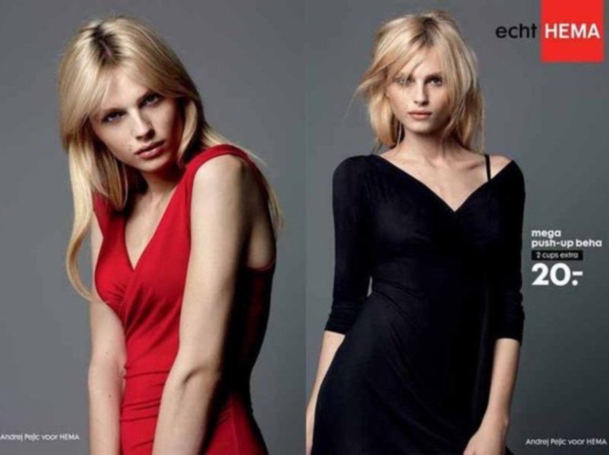 Androgyniczny model w reklamie biustonoszy!