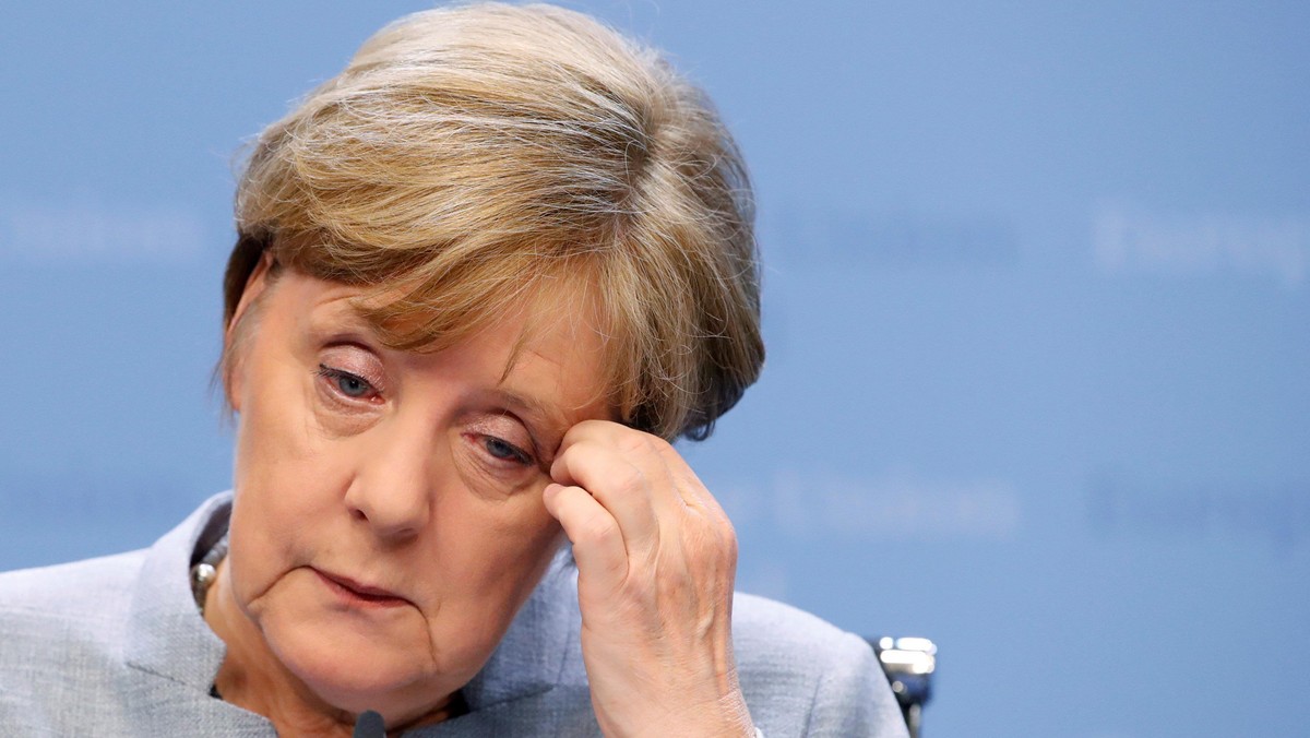 German Chancellor Angela Merkel attends a news conference after the EU summit in Brussels