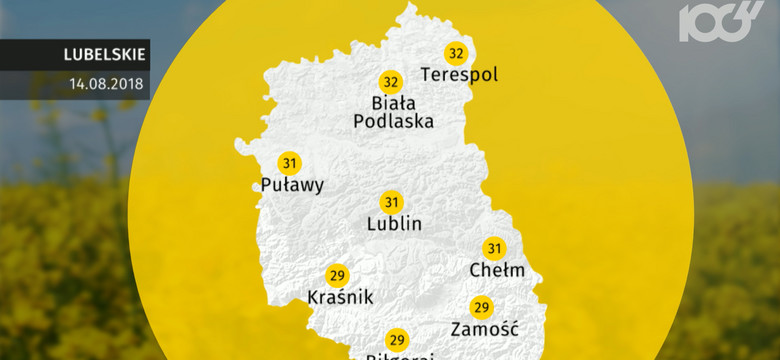 Prognoza pogody dla woj. lubelskiego – 14.08