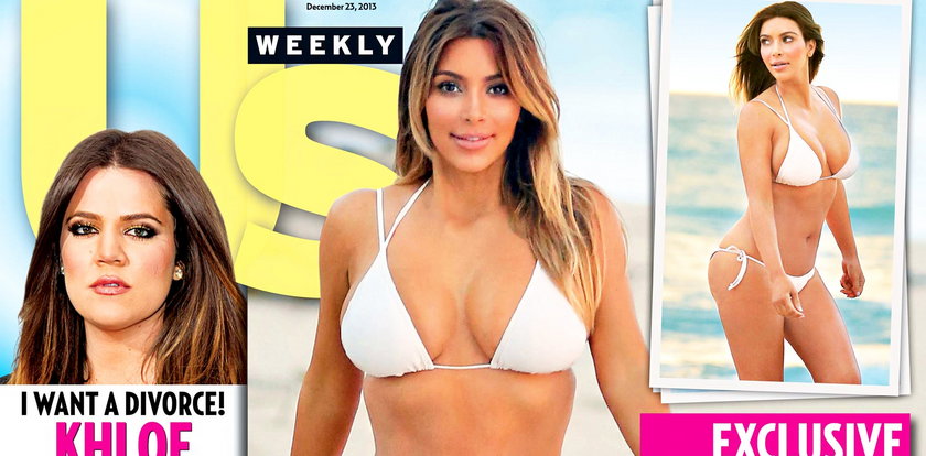 Kim Kardashian pierwszy raz w bikini po porodzie