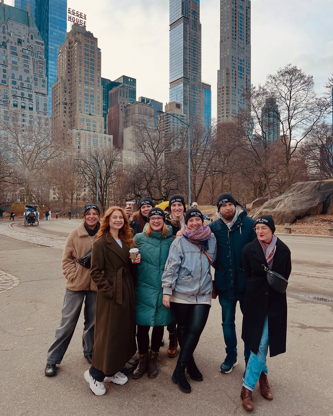 Česká herečka a speváčka Anna Slováčková s kamarátmi v New Yorku. 