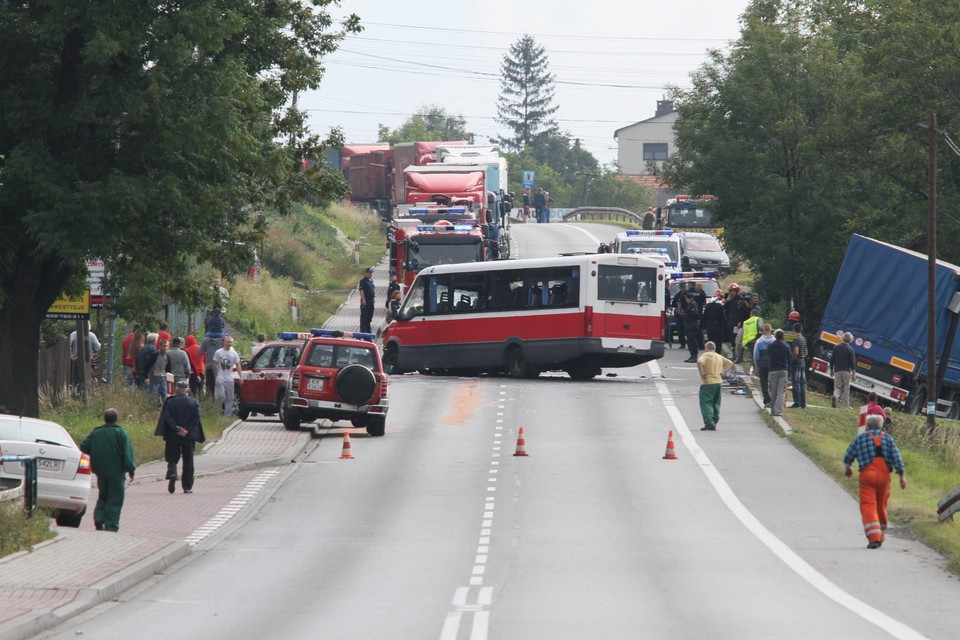 Wypadek w Łapczycy