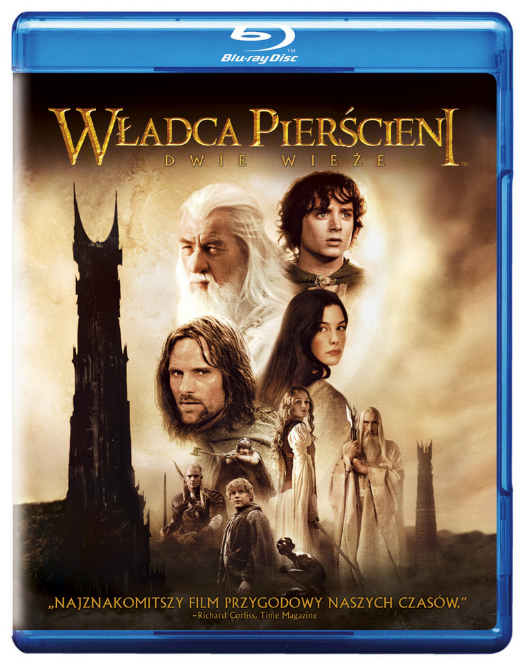 Okładka wydania Blu-Ray filmu "Władca Pierścieni: Dwie wieże"