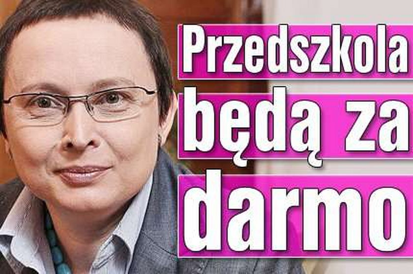 Przedszkola będą za darmo