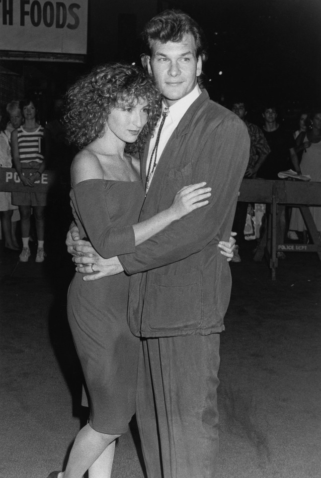 Jennifer Grey i Patrick Swayze na premierze "Dirty Dancing" w Nowym Jorku, 1987 r.