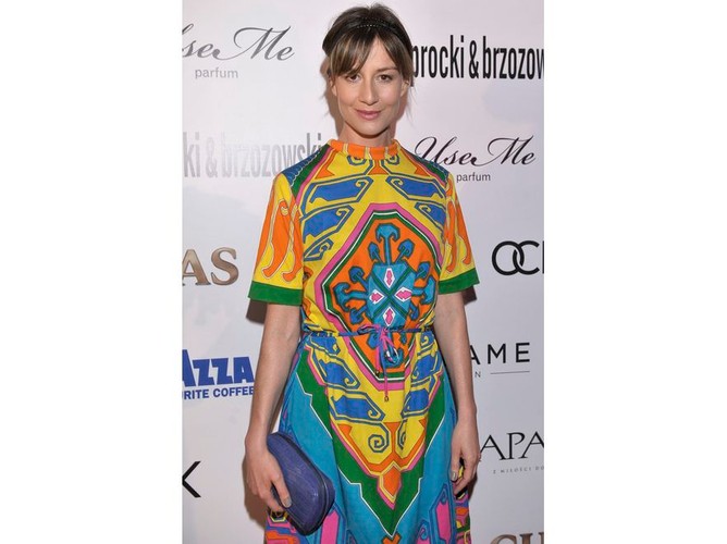 Maja Ostaszewska podchwyciła modę na wzorzyste i barwne kreacje