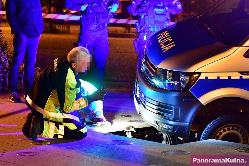 Kutno. Policyjny radiowóz zniszczył fontannę