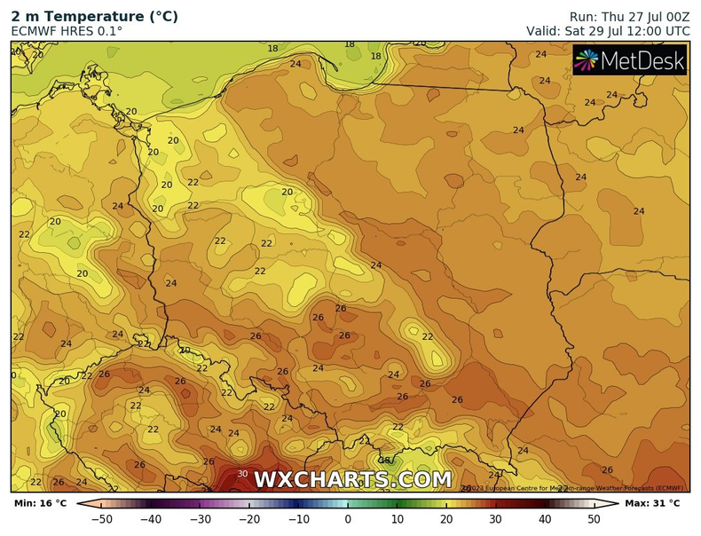 Temperatura niebawem nieco wzrośnie, ale upały na pewno nam nie zagrożą