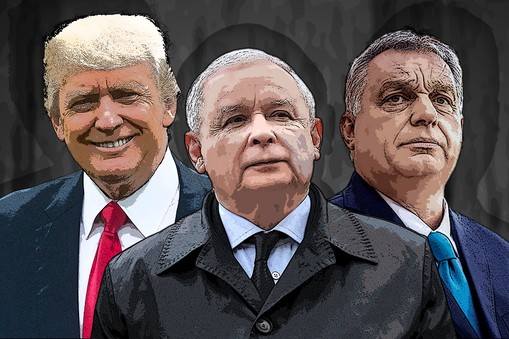 Jarosław Kaczyński Viktor Orban Donald Trump