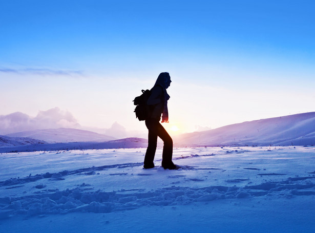 zima śnieg lód góry trekking