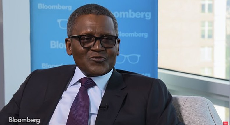 Aliko Dangote's coronavirus test result is negative. (Bloomberg)