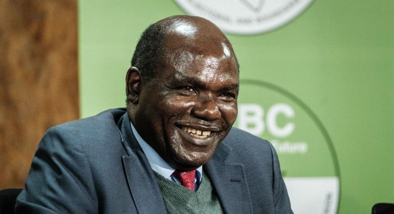 Wafula Chebukati, the Chairman of Independent Electoral and Boundaries Commission (IEBC), attends a media conference at Bomas of Kenya in Nairobi on August 1, 2022, ahead of 2022 Presidential and Parliamentary Elections.(Photo by YASUYOSHI CHIBA/AFP via Getty Images)