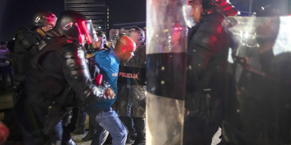 W Wilnie doszło do starć z policją. 