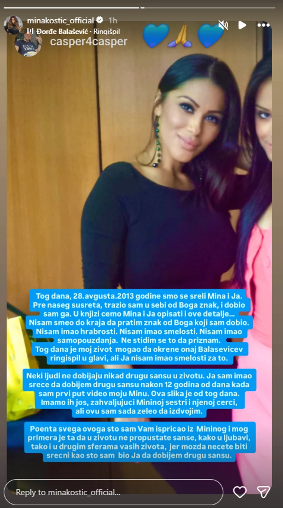 Kasper sreo Minu pre 13 godina