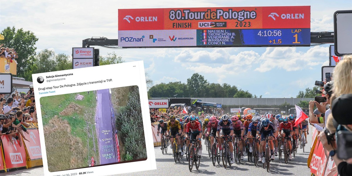 Kibice podczas Tour de Pologne pokazali co myślą o rządzie. 