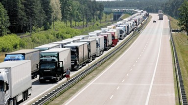 Korek na autostradzie A2 w kierunku do Niemiec