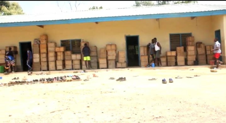 Saboba Free SHS students sleep on chop box