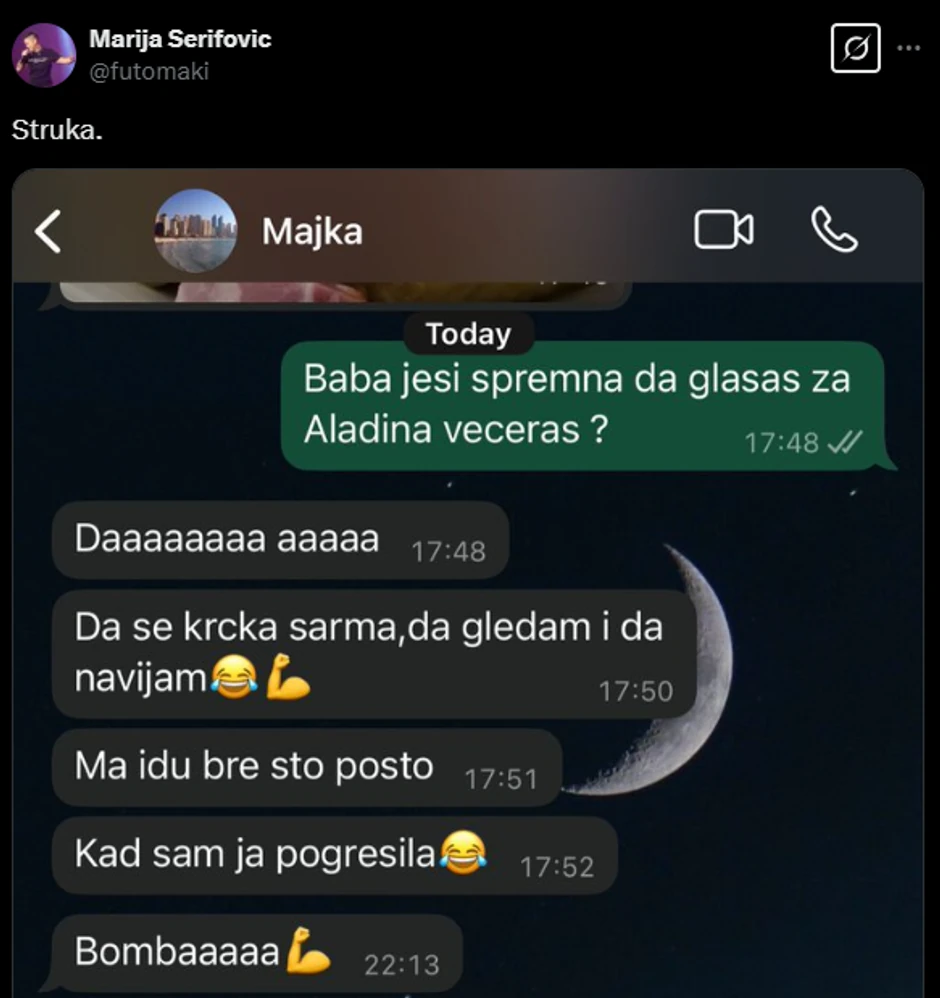Marija Šerifović i Verica se dopisuju