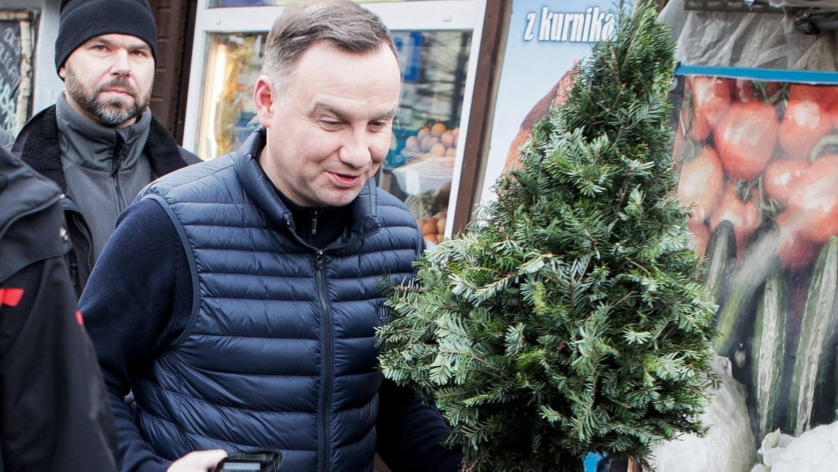 Andrzej Duda podczas świątecznych zakupów