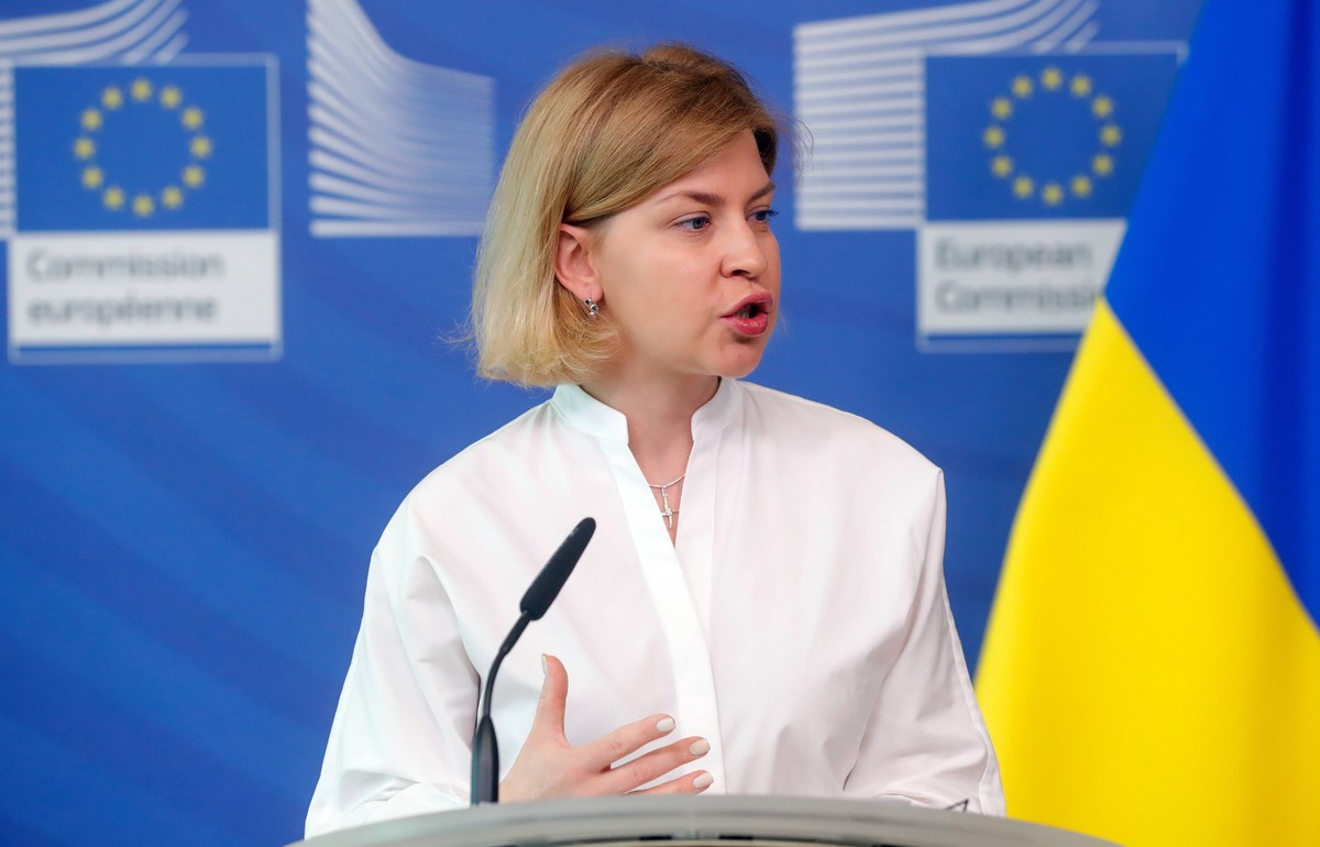Olha Stefaniszyna, wicepremier Ukrainy ds. integracji europejskiej i euroatlantyckiej, PAP/EPA , autor: STEPHANIE LECOCQ