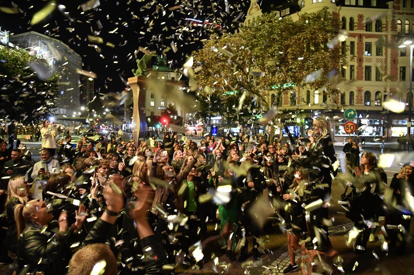 Proslava ukidanja većine restrikcija u Stokholmu 29. septembra 2021.