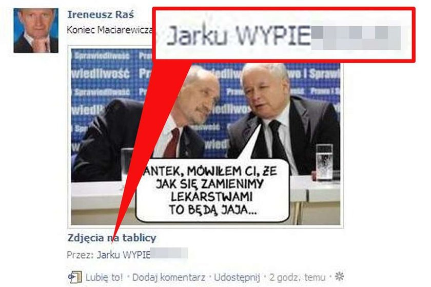 Poseł PO używa sobie "Jarku wypier..."