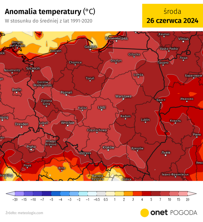 Temperatura przekroczy 30 st. C i będzie znacząco przewyższać normę