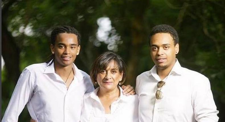 Sean, Kibaki Jnr and their Mother