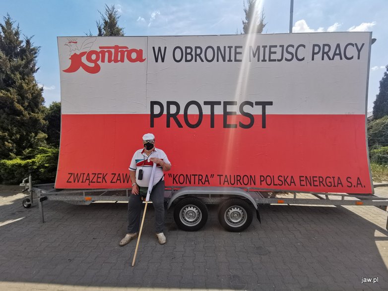 Protest związkowców