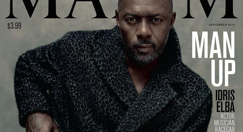 Idris Elba recently became the first man to be featured on the cover of Maxim magazine.