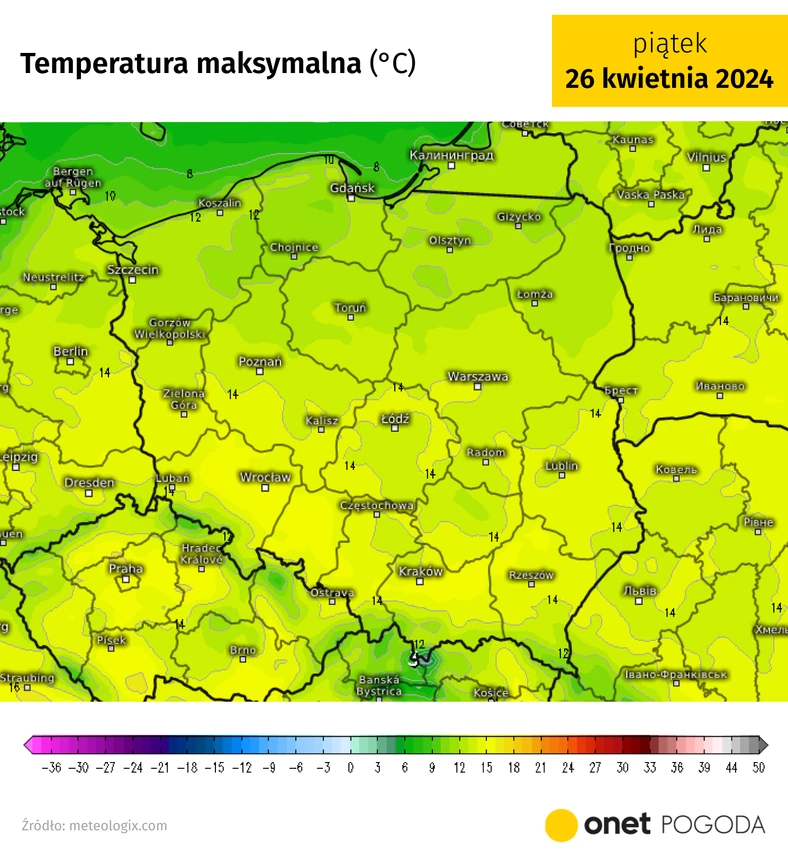 Temperatura pójdzie nieznacznie w górę, zwłaszcza na południu