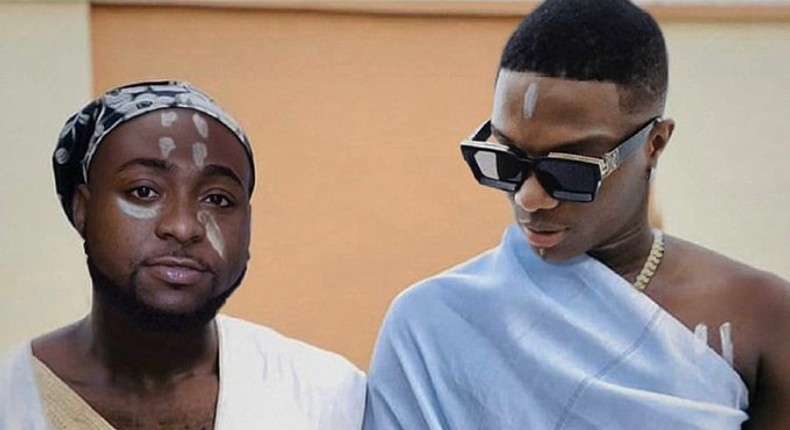 Davido and Wizkid (Twitter)