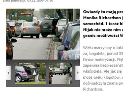Richardson zatarasowała ulicę swoim mercem