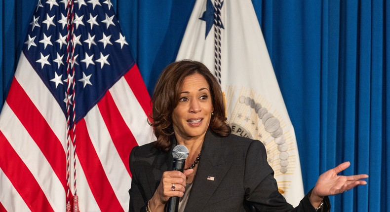 Vice President Harris joins NARAL Pro-Choice America President, Mini Timmaraju and Groundswell Fund Senior Capacity Building Director, Julieta Garibay for a moderated discussion on reproductive rights at LBJ Presidential Library on October 08, 2022 in Austin, Texas.Rick Kern/Getty Images for NARAL Pro-Choice America