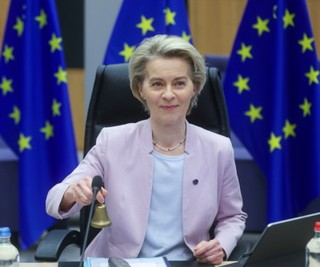 Solidarność protestuje. Czekała na przyjazd Ursuli von der Leyen