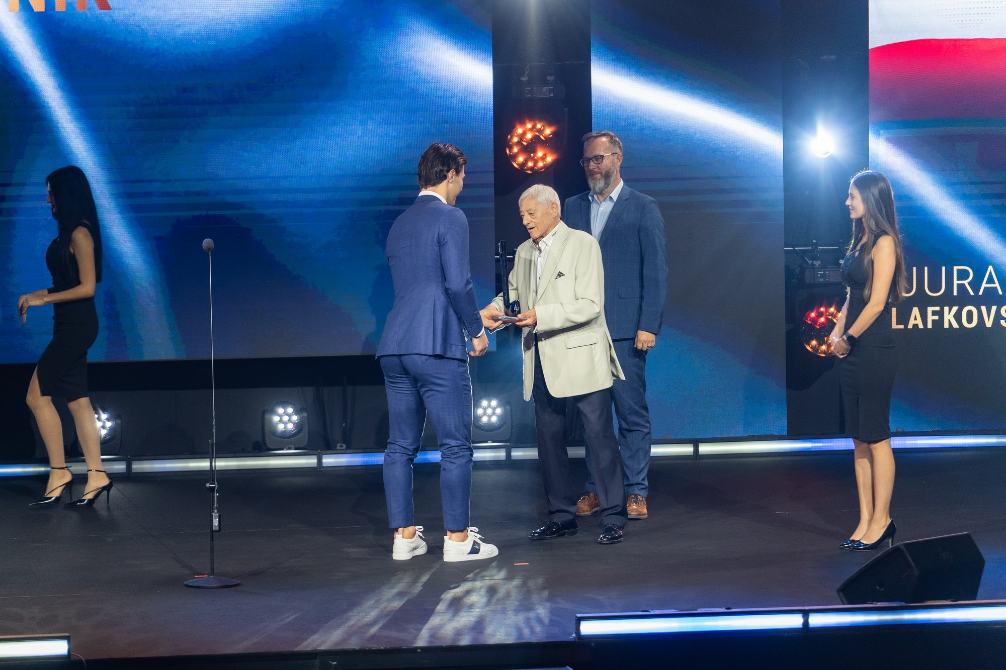 Galavečer Hokejista roka 2025 - Juraj Slafkovský a Jozef Golonka.