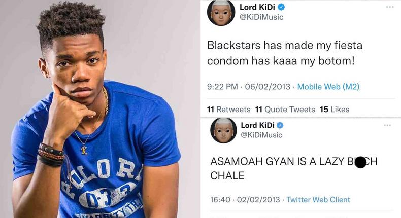 ‘Asamoah Gyan is a lazy b*tch’ plus 9 old KiDi tweets that have got him trending