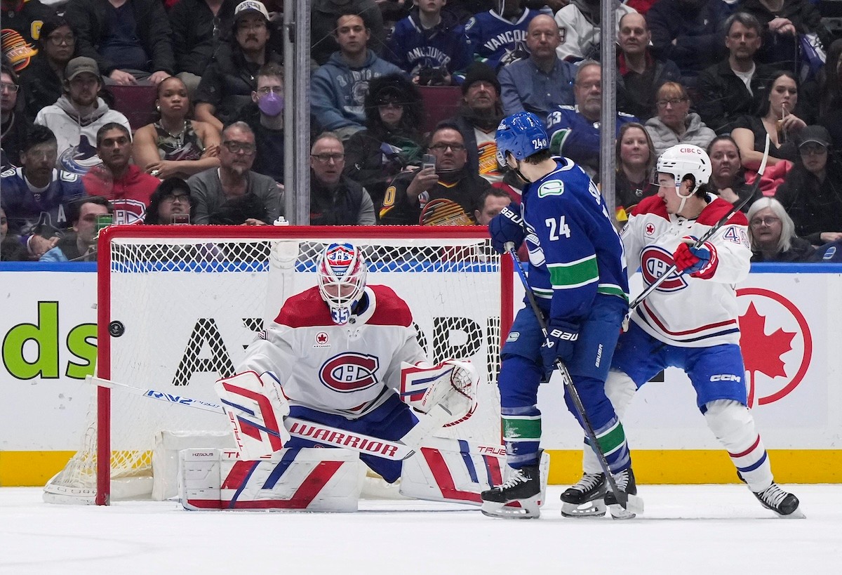 Zápas NHL: Vancouver Canucks - Montreal Canadiens.